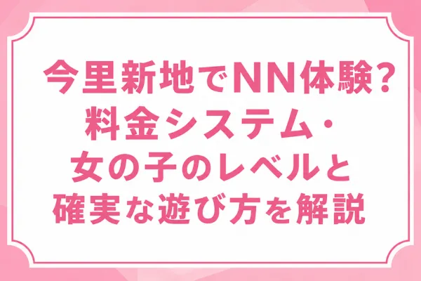 【2026年最新】今里新地でNN体験?料金システム・女の子のレベルと確実な遊び方を解説